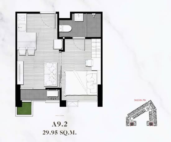Maxxi Prime Ratchada – Sutthisan : แม็กซี่ ไพร์ม รัชดา – สุทธิสาร - Floor Plan