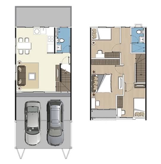 Bless Ville Ramintra 117 : ทาวน์โฮม เบล็ส วิลล์ รามอินทรา 117 - Floor Plan