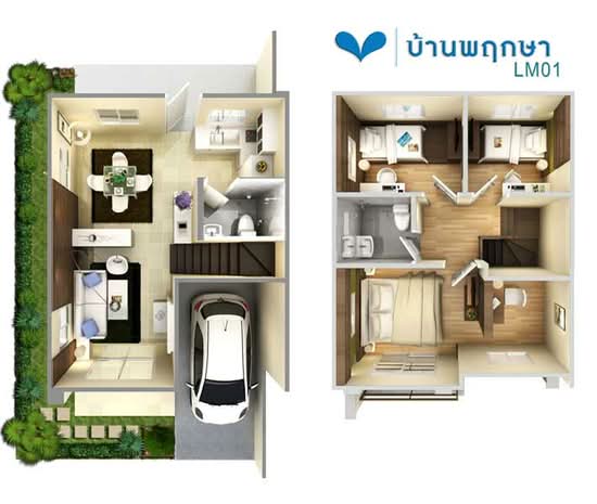 Baan Pruksa 54 Klong Tanon-Bangbuathong - Floor Plan