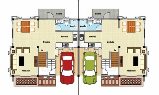 Baan Poomsiri Rangsit Klong 7 : บ้านภูมิสิริ รังสิต คลอง 7 - Floor Plan