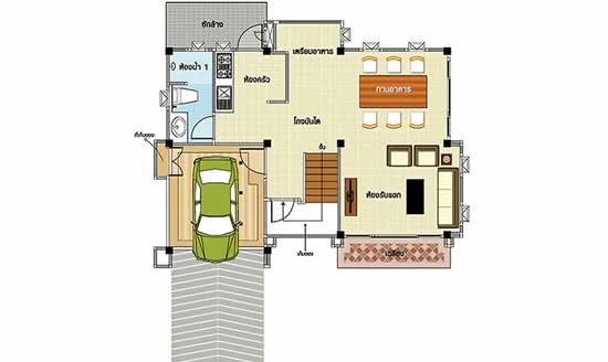 Baan Poomsiri Rangsit Klong 7 : บ้านภูมิสิริ รังสิต คลอง 7 - Floor Plan