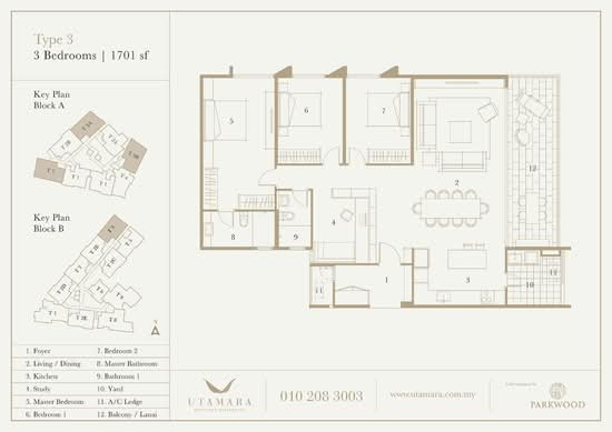 Utamara Boutique Residences - Floor Plan - iProperty.com.my