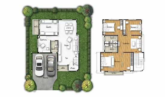 Supalai Garden Ville Rangsit-Klong 2 : ศุภาลัย การ์เด้นวิลล์ รังสิต-คลอง 2  - Floor Plan