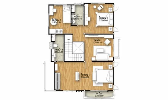 Supalai Garden Ville Rangsit-Klong 2 : ศุภาลัย การ์เด้นวิลล์ รังสิต-คลอง 2  - Floor Plan