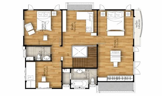 Supalai Garden Ville Rangsit-Klong 2 : ศุภาลัย การ์เด้นวิลล์ รังสิต-คลอง 2  - Floor Plan
