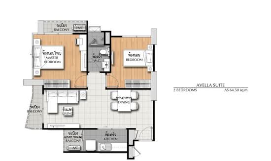 Supalai Monte at Viang : ศุภาลัย มอนเต้ แอท เวียง - Floor Plan