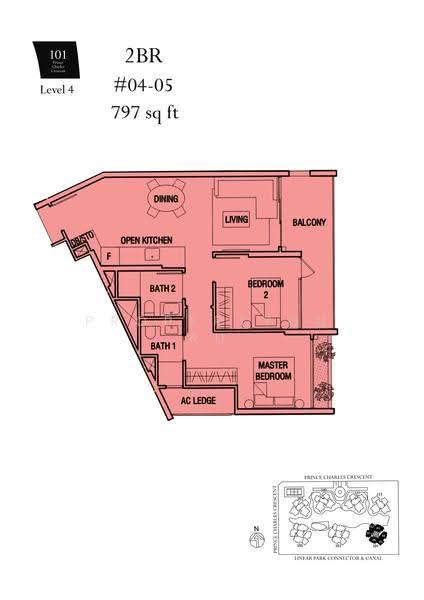 The Crest, 101 Prince Charles Crescent, Alexandra / Commonwealth, 2 Bedrooms, 797 sqft, Condominium For Rent, by Alan Tan, 500273491 - 2D - PropertyGuru.com.sg