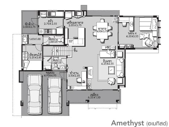 Nanthawan Uthayan-Aksa : นันทวัน อุทยาน-อักษะ - Floor Plan