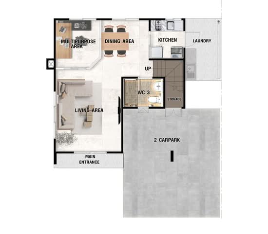 Perfect Park Rama 5 – Bangyai : เพอร์เฟค พาร์ค พระราม 5 – บางใหญ่ - Floor Plan