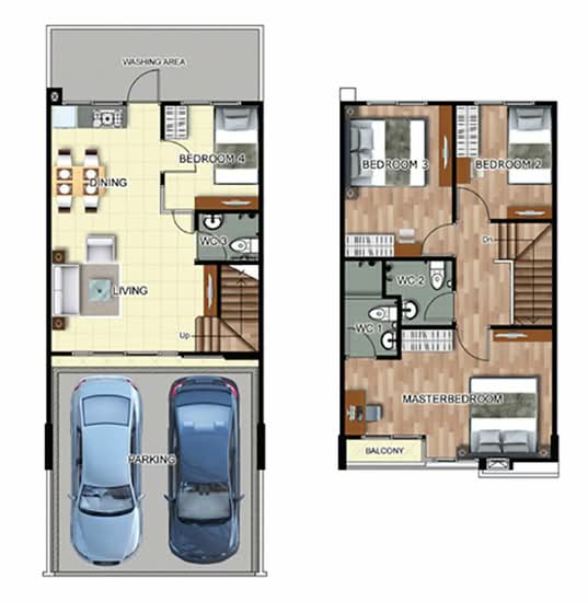 Gusto Townhome Ramkhamhaeng : กัสโต้ ทาวน์โฮม รามคำแหง - Floor Plan