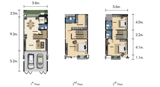 Suvarnabhumi Town @ Hua Takhe : สุวรรณภูมิทาวน์ @ หัวตะเข้ - Floor Plan