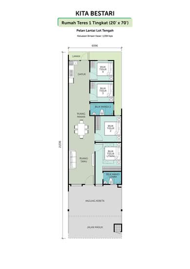 Kita Bestari (Single Storey) - Floor Plan - iProperty.com.my