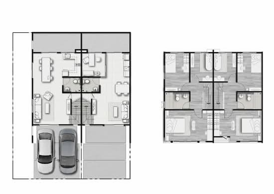 Modi Villa Rangsit Klong 7 : โมดิ วิลล่า รังสิต คลอง 7 - Floor Plan