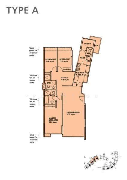 Costa Del Sol, 70 Bayshore Road, Bedok / Upper East Coast, 3 Bedrooms, 1,313 sqft, Condominium For Sale, by James Yeo, 500216391 - 2D - PropertyGuru.com.sg