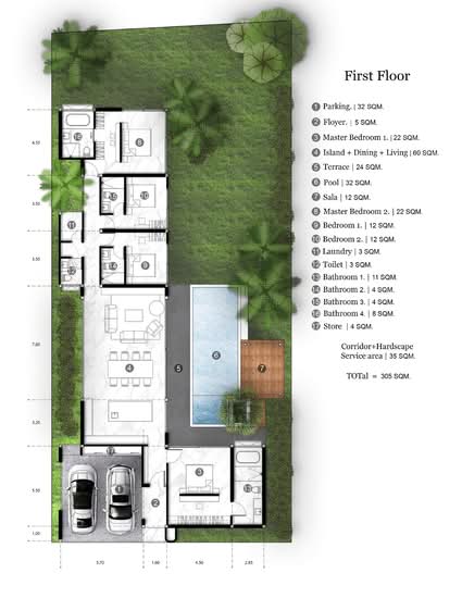 Nature's Rest Villa Cherngtalay : เนเจอร์ส เรสท์ วิลล่า เชิงทะเล - Floor Plan