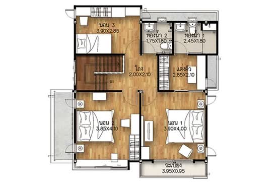 Supalai Ville Ubon Ratchathani : ศุภาลัย วิลล์ อุบลราชธานี - Floor Plan