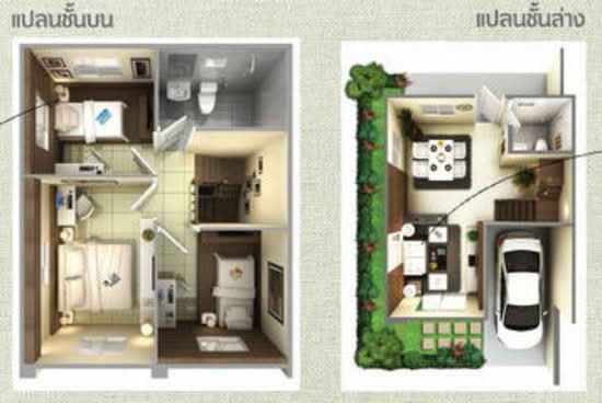 Baan Pruksa 74/1 Srinakarin-Thepharak - Floor Plan