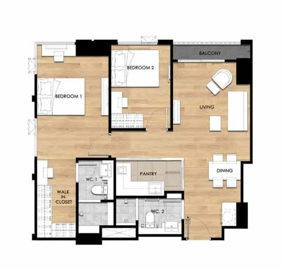 Escent Ubonratchathani : เอสเซ็นท์ อุบลราชธานี - Floor Plan