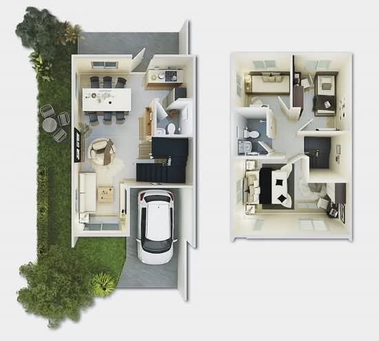 Baan Pruksa Rangsit-Klongluang 2 : บ้านพฤกษา รังสิต-คลองหลวง 2 - Floor Plan