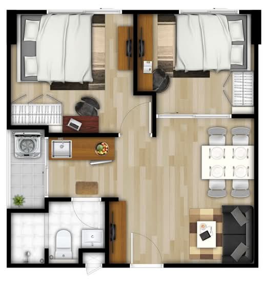 Ploen Ploen Condo Rangsit-Workpoint 1-2 : เพลิน เพลิน คอนโดมิเนียม รังสิต - เวิร์คพอยท์ 1-2 - Floor Plan