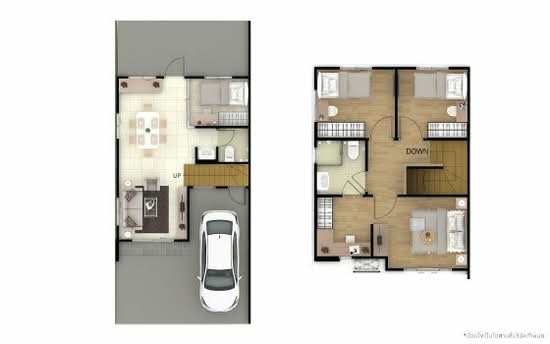 Pruksa Ville 114 Ramkhamhaeng-Romklao (Mistine) : พฤกษาวิลล์ 114 รามคำแหง-ร่มเกล้า (ซ.มิสทีน) - Floor Plan