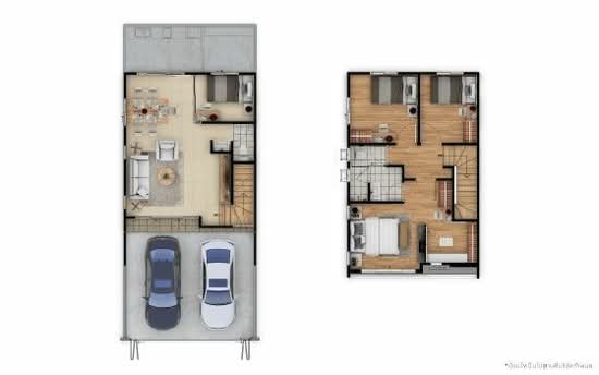 Pruksa Ville 114 Ramkhamhaeng-Romklao (Mistine) : พฤกษาวิลล์ 114 รามคำแหง-ร่มเกล้า (ซ.มิสทีน) - Floor Plan