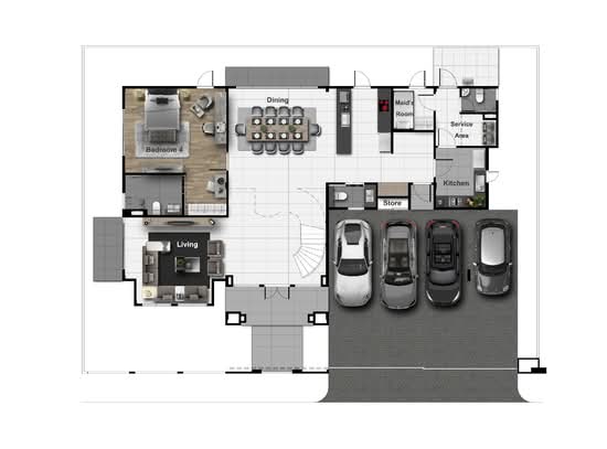Monsane Exclusive Villa Ratchaphruek-Pinklao : มนต์เสน่ห์ เอ็กซ์คลูซีฟ วิลล่า ราชพฤกษ์-ปิ่นเกล้า - Floor Plan