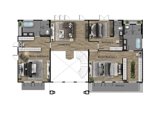 Monsane Exclusive Villa Ratchaphruek-Pinklao : มนต์เสน่ห์ เอ็กซ์คลูซีฟ วิลล่า ราชพฤกษ์-ปิ่นเกล้า - Floor Plan