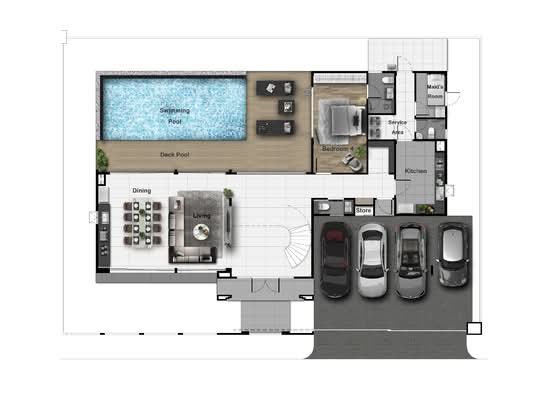 Monsane Exclusive Villa Ratchaphruek-Pinklao : มนต์เสน่ห์ เอ็กซ์คลูซีฟ วิลล่า ราชพฤกษ์-ปิ่นเกล้า - Floor Plan