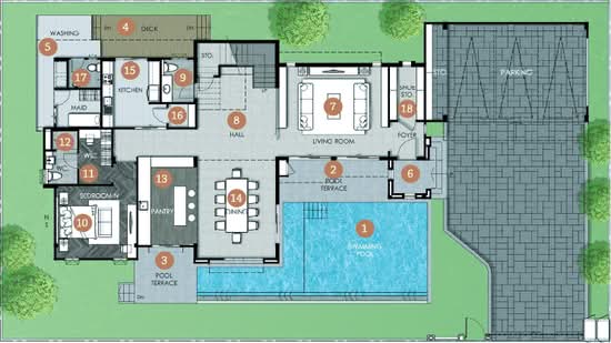Jaytiya 2 Private Pool Villas Residence : เจติยา 2 ไพรเวท พูล วิลล่า เรสซิเดนซ์ - Floor Plan