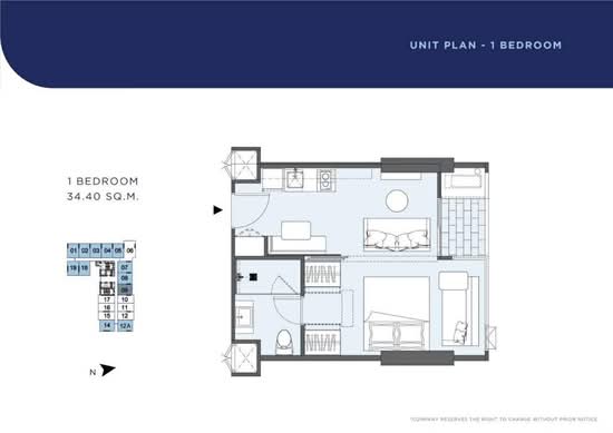 Once Pattaya - Floor Plan