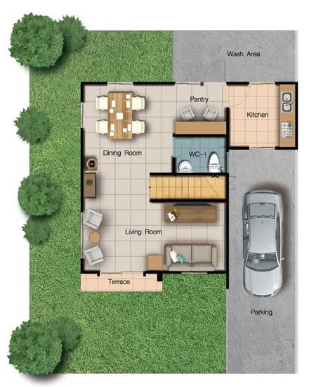Lanceo Crib Pinklao-Wongwaen : แลนซีโอ คริป ปิ่นเกล้า-วงแหวนฯ (ส้มเกลี้ยง) - Floor Plan