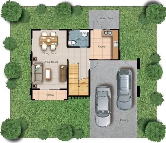 Lanceo Crib Pinklao-Wongwaen : แลนซีโอ คริป ปิ่นเกล้า-วงแหวนฯ (ส้มเกลี้ยง) - Floor Plan