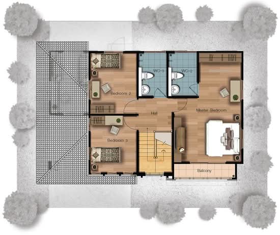 Lanceo Crib Pinklao-Wongwaen : แลนซีโอ คริป ปิ่นเกล้า-วงแหวนฯ (ส้มเกลี้ยง) - Floor Plan