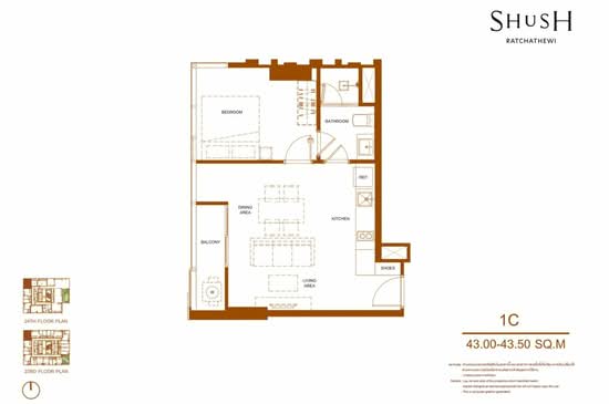 SHUSH Ratchathewi - Floor Plan