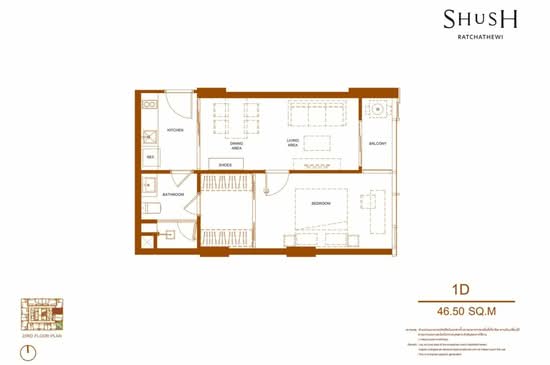 SHUSH Ratchathewi - Floor Plan