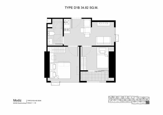 Modiz Rhyme Ramkhamhaeng - Floor Plan
