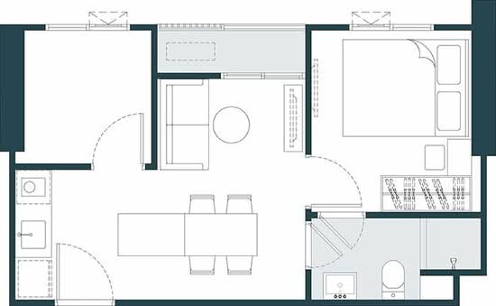 Nue Riverest Ratburana : นิว ริเวอร์เรสต์ ราษฎร์บูรณะ - Floor Plan