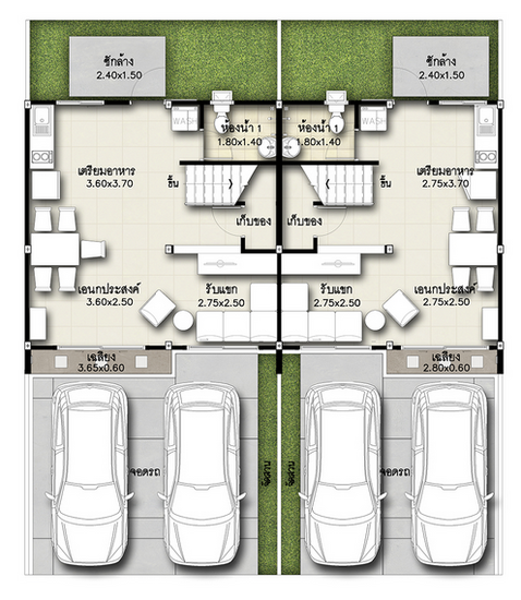 Novo Ville Wongwaen – Bangyai : โนโว วิลล์ วงแหวน – บางใหญ่ - Floor Plan