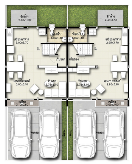 Novo Ville Wongwaen – Bangyai : โนโว วิลล์ วงแหวน – บางใหญ่ - Floor Plan