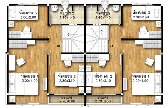 Novo Ville Wongwaen – Bangyai : โนโว วิลล์ วงแหวน – บางใหญ่ - Floor Plan