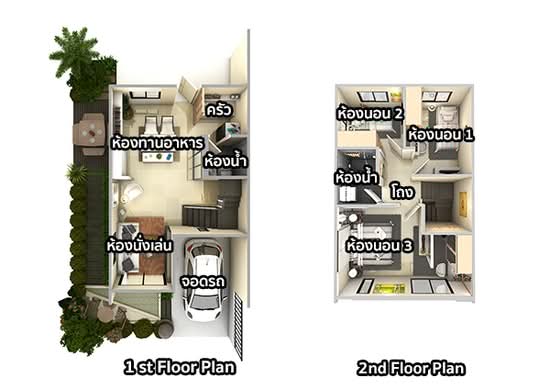 Baan Pruksa 77 Suksawat-Kanchanapisek - Floor Plan