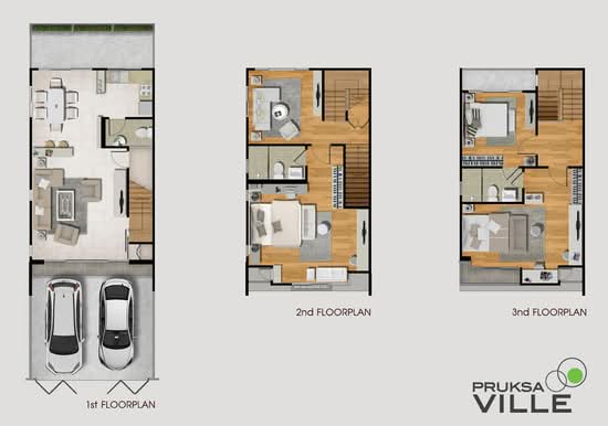 Pruksa Ville 68 Rama 2 – Thapra - Floor Plan