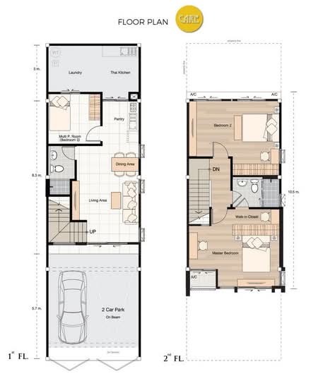 Time Home 2 Suanluang-Onnut - Floor Plan