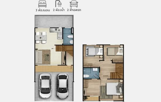 Villette Lite Rattanathibet : วิลเลต ไลท์ รัตนาธิเบศร์ - Floor Plan