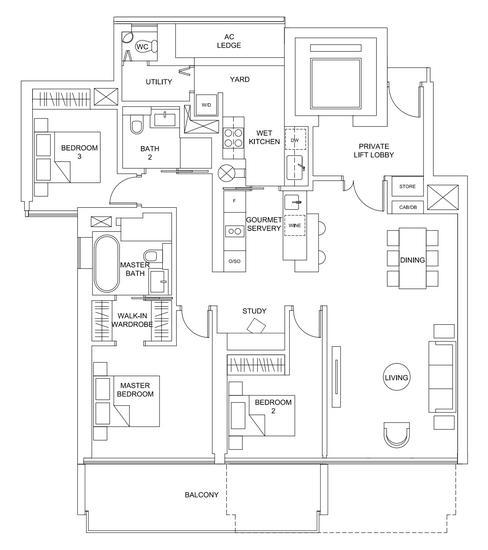 Marina One Residences - Floor Plan