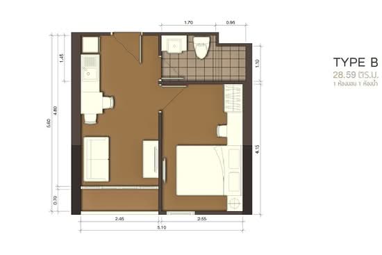 Town Sukhumvit 71 : ทาวน์ สุขุมวิท 71 - Floor Plan