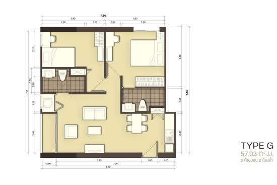 Town Sukhumvit 71 : ทาวน์ สุขุมวิท 71 - Floor Plan
