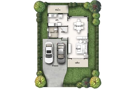 Supalai Ville Wongwaen - Bang Yai : ศุภาลัย วิลล์ วงแหวน - บางใหญ่ - Floor Plan