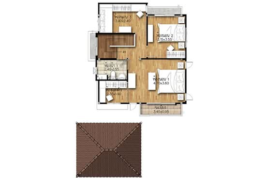 Supalai Ville Wongwaen - Bang Yai : ศุภาลัย วิลล์ วงแหวน - บางใหญ่ - Floor Plan